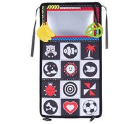BowyTrading Libro de Tela para bebés con Espejo distorsionador, Libro Suave de Tela crujiente para niños pequeños, Patrones de Alto Contraste para el Desarrollo Visual y el fortalecimiento del