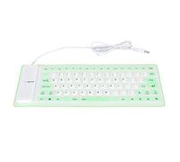 BowyTrading Teclado de Silicona, Teclado Suave y cómodo con Cable USB, diseño Totalmente Sellado, a Prueba de Agua y de Polvo, Teclado Enrollable silencioso de 85 Teclas para PC, portátil, (Verde)
