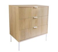 Box and beyond - Cómoda - 72 x 40 x 80 cm - Madera - 3 cajones - Almacenamiento - Salón, comedor, entrada, pasillo - Estilo escandinavo y natural