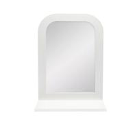 Box and beyond - Espejo - 38 x 12,5 x 54 cm - Madera blanca - Pared - Baño - Dormitorio - Estilo moderno