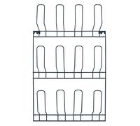 Box and Beyond Range-Chaussures Mural - 6 pares - A Fixer au Pared - Metal - Gris Anthracite - 6 x 44 x 72 cm