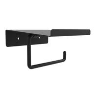 Box and beyond - Soporte de papel higiénico para pared, portarollos de inodoro, negro, 14 x 6,2 x 12 cm