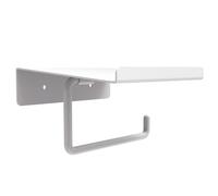 Box and beyond - Soporte de papel higiénico para pared, soporte para rollo de inodoro, blanco, 14 x 6,2 x 12 cm