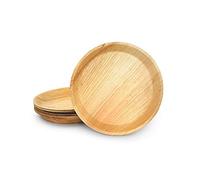 BOX And Tree | 25x Platos desechables de hoja de palmera, ø22cml, vajilla desechable, ecológica, biodegradable, compostable, 100% l, material madera, bambú