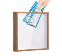 Box De Entradas Para El Marco De Madera - Organizador De Boletos De Eventos, Travel Memento Box, Diseño De Carga | Ideal Para Organizar Entradas Para Conciertos, Películas Y Entrada De Viaje