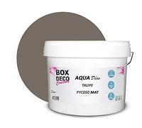 BOX DECO COULEURS Pintura de pared acrílica con aspecto mate Aqua Deco - 10L, marrón topo
