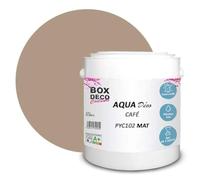 BOX DECO COULEURS Pintura de pared acrílica con aspecto mate Aqua Déco - 2,5 l/25 m², marrón café