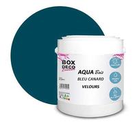 BOX DECO COULEURS Pintura para muebles de madera acrílica con aspecto aterciopelado Aqua Madera - 2,5L/25 m², Azul Pato
