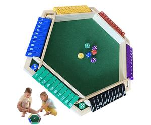 Box Dice Game Wooden Shutter Board Waterproof Pub Set Family Dices Challenge Classic Strategy Luck Based Gameplay Durable Rolling Tray Design Kids Adults Classroom Entertainment Fun Tabletop niño
