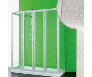 Box Doccia 3 lati 70x130x70 CM in Acrilico mod. Mercurio 2 con apertura centrale