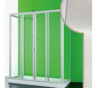 Box Doccia 3 lati 70x160x70 CM in Acrilico mod. Mercurio 2 con apertura centrale