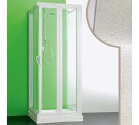 Box doccia 3 lati 70x70x70 CM in Acrilico mod.Giove con apertura a libro