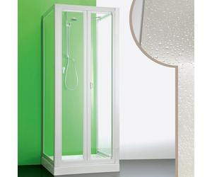 Box doccia 3 lati 70x85x70 CM in Acrilico mod. Saturno con apertura a libro