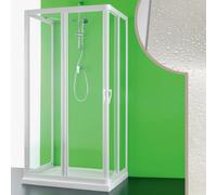Box doccia 3 lati 80x100x80 CM in Acrilico mod.Venere con apertura centrale