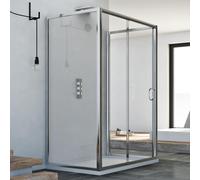 Box Doccia 3 lati 90x100x90 CM H185 trasparente mod. Replay Trio 1 Anta