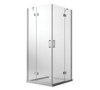 Box Doccia 90x120 CM H190 Trasparente mod. Flip Anta + Anta Ap. Battente