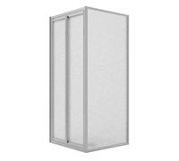 Box Doccia Angolare 70x70CM H185 Cristallo Stampato C Fisso+Saloon 2 Ante Battente mod. Clint