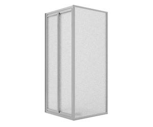 Box Doccia Angolare 70x70CM H185 Cristallo Stampato C Fisso+Saloon 2 Ante Battente mod. Clint