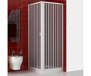 Box doccia Luna 80x80 cm pvc apertura a soffietto angolare
