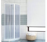 Mampara de Ducha 80x80 CM Semicircular de PVC mod. Scorpione con apertura Central