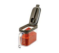Box For Seasoning - 480ml Pepper Organizer Pot With Spoon | Airtight Pepper Pot For Home Cooks Cooking Lovers Parents | Cabinet Pantry Apartment Dining Area
