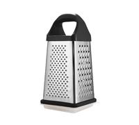 Box Grater - Stainless Steel 4 Sided Kitchen Grater with Storage Container, Vegetable Slicer Tool, Cheese Shredder for Fine Medium Coarse Grating and Slicing, Multifunction Handheld Food Graters