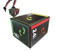 Box Jumps For Home Gym - 40x50x60cm Non-Slip Exercise Box - Flexible Balance Training Equipment | Strength Training Devices For Beginner Youth Deadlift Squat Skipping Speed Garage