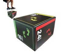 Box Jumps, Non Slip Exercise Box, Balance Training Equipment, Home Gym Gear, Beginner Youth Fitness, 15.75x19.69x23.62 Deadlift Squat Skipping Speed Train for Garage Workouts