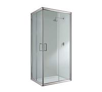 Idralite Box Mampara de Ducha Rectangular 75x90 H198 Transparente 6mm Mod. Alabama