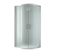 BOX MAMPARA DE DUCHA VIDRIO 80X80CM IMPRESO SEMICIRCULAR H200 ANGULAR CORREDERA