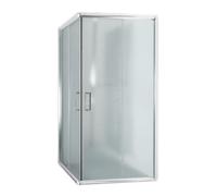 BOX MAMPARA DUCHA SEMICIRCULAR VIDRIO CIERRE ANGULAR CRISTAL PUERTAS CORREDERAS