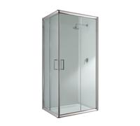 Idralite Box Mampara de Ducha Rectangular 80x120 H198 Transparente 6mm Mod. Alabama