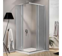 BOX MAMPARA DE DUCHA VIDRIO CIERRE PUERTAS CORREDERAS ANGULAR CRISTAL TEMPLADO