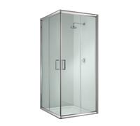 BOX MAMPARA DUCHA 75X75CM TRANSPARENTE CUADRADO H200 ANGULAR CRISTAL CORREDERA