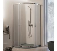 BOX MAMPARA DE DUCHA 80X80 IMPRESO C SEMICIRCULAR H185 VIDRIO ANGULAR CORREDERA