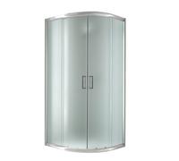 BOX MAMPARA DUCHA SEMICIRCULAR VIDRIO CIERRE ANGULAR CRISTAL PUERTAS CORREDERAS
