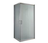 BOX MAMPARA DUCHA VIDRIO 75X75 IMPRESO CUADRADO H200 ANGULAR CRISTAL CORREDERA