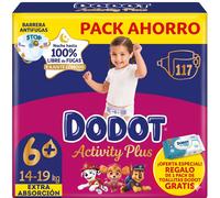 Dodot Pañales Activity Box XXL T6 (14-19 kg) 117 uds