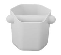 Box para Golpear Café 600ML, Knock Box Café de Gran Capacidad, Silencioso y Antideslizante en Forma Hexagonal - Diseño Ergonómico, Material ABS Resistente, Ideal para Uso Diario (Blanca)