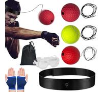 Box-Reflex-Stirnbandball, | Reaktionstrainer, Verbessert Die Genauigkeit Und Den Des Reaktionsreflex-TiminBox-Reflexball-Set,Interaktives -Set Mit Elastischem Kopfband Für Schlagübungen