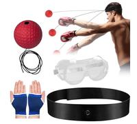 Box-Reflex-Stirnbandball, | Reaktionstrainer, Verbessert Die Genauigkeit Und Den Fokus Des Reaktionsreflex-TiminBox-Reflexball-Set,Interaktives -Set Mit Elastischem Kopfband Für Schlagübungen