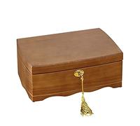 Box Solid Wood Lock Box Retro Box Chinese Style Earrings Earrings Necklace High-End Watch Hand Storage Box Jewellery Organizer Container(4+0)
