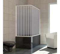 MAMPARA DE BAÑERA 70X140 CM PVC PLEGABLE APERTURA LATERAL