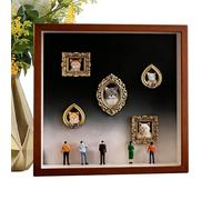 Box - Wood Resin 10.04x10.04 Inches, Light-Up Figurine Pet Memorial Frame | Photo Box For Pet Anniversaries Birthdays and Home