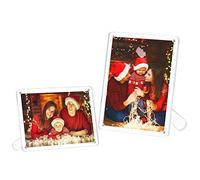 Boxalls Marcos de Foto Acrílicos con Soporte, Transparente 15x20 cm Magnético Acrílico Imágenes Marcos Para la Pantalla de la Mesa Horizontal o Verticalmente