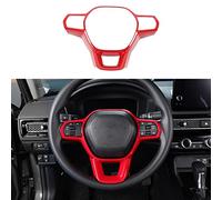 BoxCheer Cubierta de marco de volante para Honda Civic 11 2022 2023 accesorios de decoración de interiores, color rojo