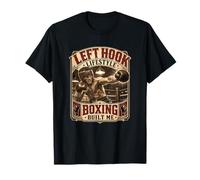 Boxeador de Boxeo con Gancho Izquierdo Estilo de Vida de la Vieja Escuela Camiseta