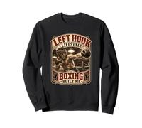 Boxeador de Boxeo con Gancho Izquierdo Estilo de Vida de la Vieja Escuela Sudadera
