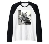 Boxeador de Boxeo de Ray Robinson en Londres 1988 Camiseta Manga Raglan