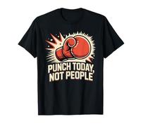 Boxeador de Boxeo Vintage Hoy no Gente Kickboxing Camiseta